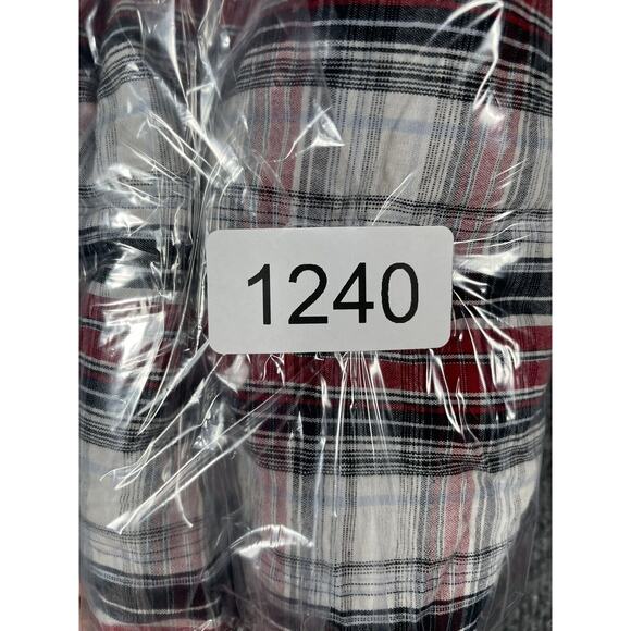 Irreverent Pearl Snap Shirt Men's Small Red/Black Plaid Long Sleeve Front Pocket - Picture 10 of 10